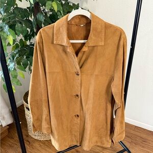R&G Life Women’s Brown Leather Button Jacket Size L